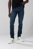 Jean tiro bajo azul oscuro tipo slim con ajuste ceñido