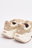 Tenis de plataforma unicolores con cortes y cordones