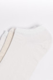 Paquete de medias X3 tobilleras con costura unicolores