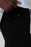 Jean negro 90´S con bolsillos, tiro bajo y bota recta
