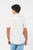 Camisa con cuello sport collar, manga corta