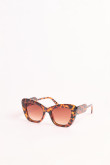 gafas de sol, silueta cat eye, café y negro nacarado