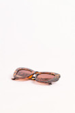 gafas de sol, silueta cat eye, café y negro nacarado
