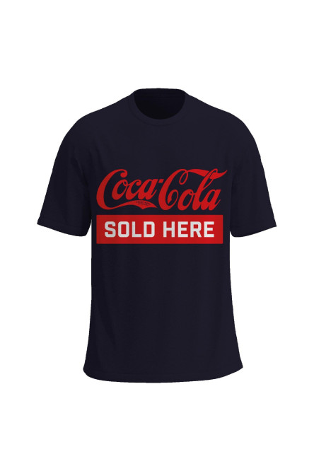 Camiseta gris intensa de Coca-Cola con manga corta