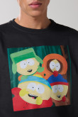 Buzo cuello redondo negro con diseño de South Park