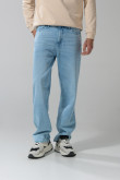 Jean baggy bota ancha azul claro con tiro medio