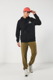 Pantalón jogger unicolor con elástico en bota y bolsillos