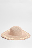 Sombrero unicolor con ala ancha y trenzado decorativo