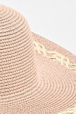 Sombrero unicolor con ala ancha y trenzado decorativo
