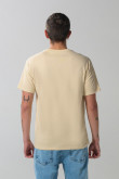 Camiseta kaki clara cuello redondo con arte de Popeye