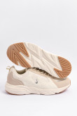 Tenis kakis de plataforma con cordones y cortes en contraste