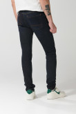 Jean tiro bajo skinny azul intenso ceñido con cremallera