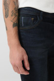 Jean tiro bajo skinny azul intenso ceñido con cremallera