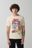 Camiseta kaki clara del Pájaro Loco con cuello redondo