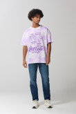 Camiseta de Coca-Cola crema tie dye manga corta