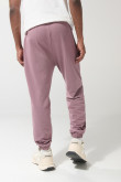 Pantalón unicolor jogger con elástico en bota y bolsillos