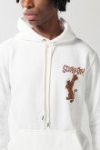 Buzo con capota crema claro y arte de Scooby-Doo