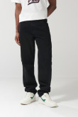 Jean 90´S tiro bajo con bota recta negro y bolsillos