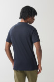 Camiseta ajustada manga corta unicolor con arte college