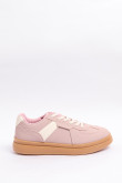 Tenis casuales unicolores con cortes y suelas planas
