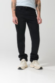 Jean 90´S bota recta negro con tiro bajo y bolsillos