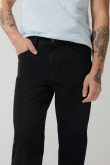 Jean 90´S bota recta negro con tiro bajo y bolsillos