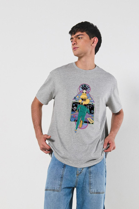 Camiseta oversize unicolor manga corta de Squid Game