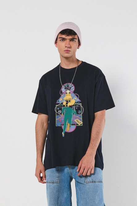Camiseta oversize unicolor manga corta de Squid Game