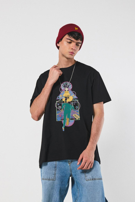 Camiseta oversize unicolor manga corta de Squid Game