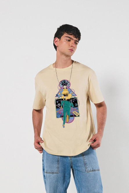 Camiseta oversize unicolor manga corta de Squid Game