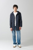 Chaqueta parka unicolor con bolsillos de parche y capota