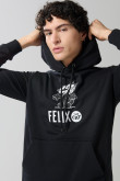 Buzo de Félix el Gato negro con bolsillo y capota