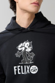 Buzo de Félix el Gato negro con bolsillo y capota
