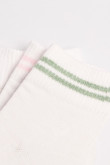 Paquete X3 de medias blancas cortas con texturas y rayas