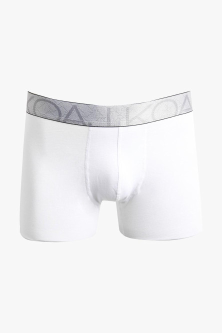 Bóxer blanco midway brief-largo con cintura elástica