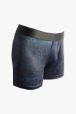 Bóxer brief-medio azul intenso estampado con elástico