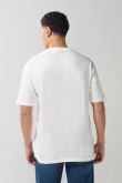 Camiseta unicolor manga corta con diseño de naturaleza