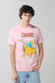 Camiseta rosada tie dye manga corta de Hora de Aventura