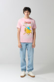 Camiseta rosada tie dye manga corta de Hora de Aventura