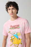 Camiseta rosada tie dye manga corta de Hora de Aventura