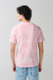 Camiseta rosada tie dye manga corta de Hora de Aventura
