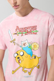 Camiseta rosada tie dye manga corta de Hora de Aventura