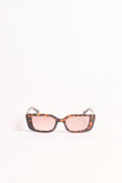 gafas de sol de marco rectangular  con estampado nacarado cafe claro