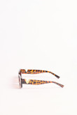 gafas de sol de marco rectangular  con estampado nacarado cafe claro