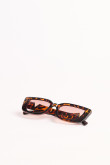 gafas de sol de marco rectangular  con estampado nacarado cafe claro