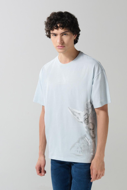 Camiseta oversize de Star Wars verde manga corta