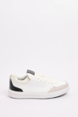 Tenis unicolores casuales con cortes delanteros y contrastes