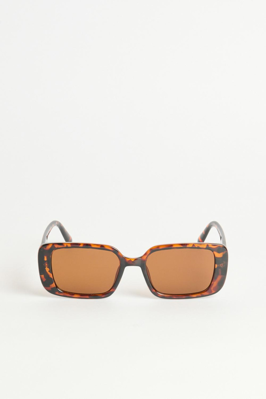 Gafas de sol de marco cuadrado en color café y kaki en carey