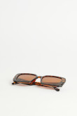 Gafas de sol de marco cuadrado en color café y kaki en carey