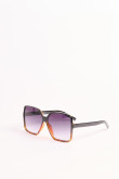 Gafas de sol de marco geométrico recto en color negro nacarado